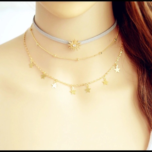 3 Pc Dainty Delicate Multilayer Choker Necklace - Picture 2 of 4